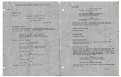 Moe Howard's Own Three Stooges' Script for ''Scotched in Scotland'' From 1954, With Hand-Annotations by Moe Including His Signature -- From the Personal Estate of Moe Howard
